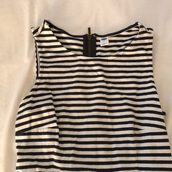 Old Navy navy and white striped a-line dress - Picture 1 of 3